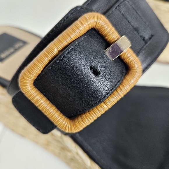 Dolce Vita Sandals Womens Size 8.5 Black Thorin  Espadrille Wedge Platform Shoes - Picture 6 of 13